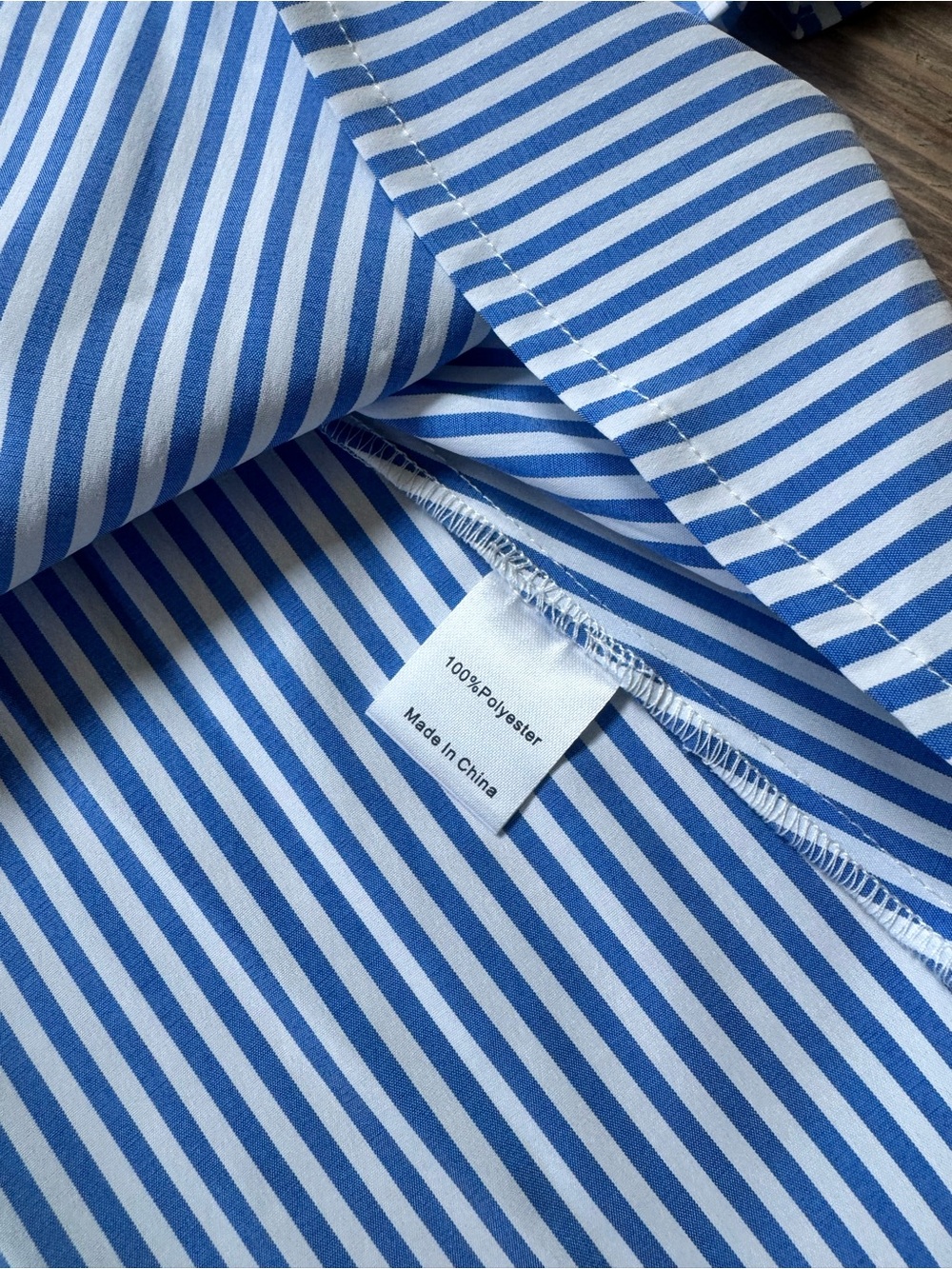 Tuckernuck Blue & White Stripe V-Neck Blouse - Picture 6 of 8